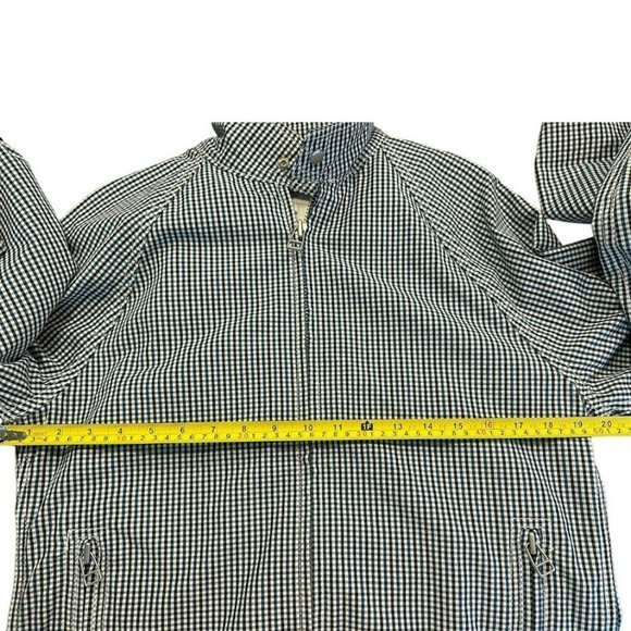 Kate Spade Jack Spade Blue Black Checkered Zip Up Bomber Jacket Mens S - Picture 4 of 5